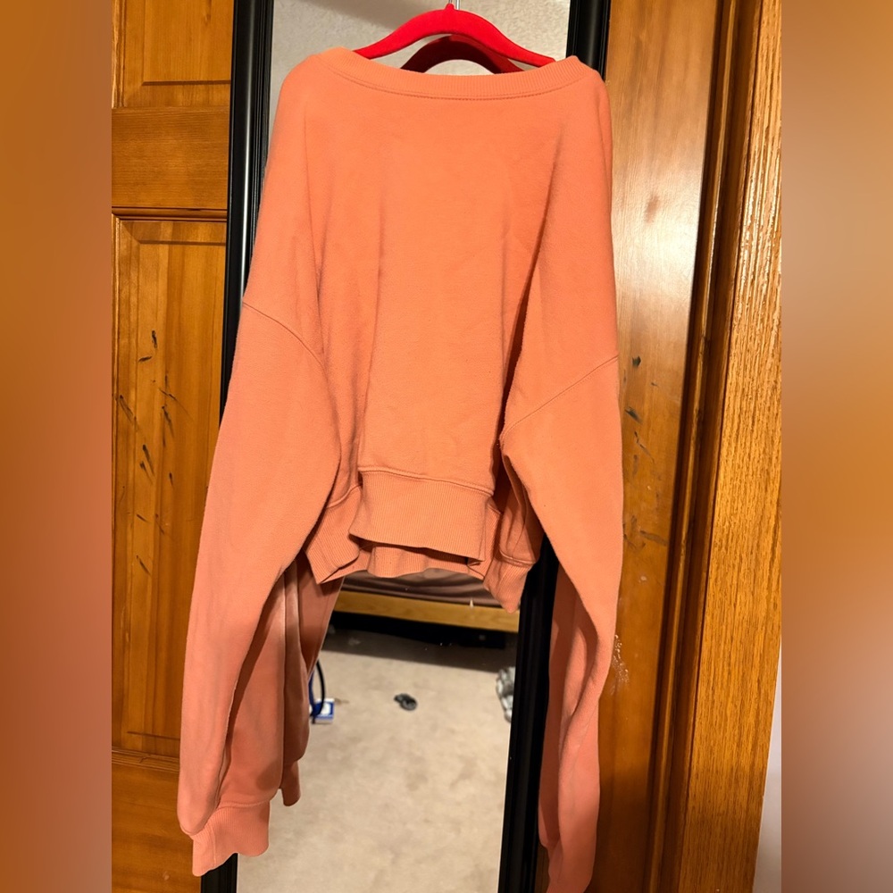 Coral cropped Sweatshirt